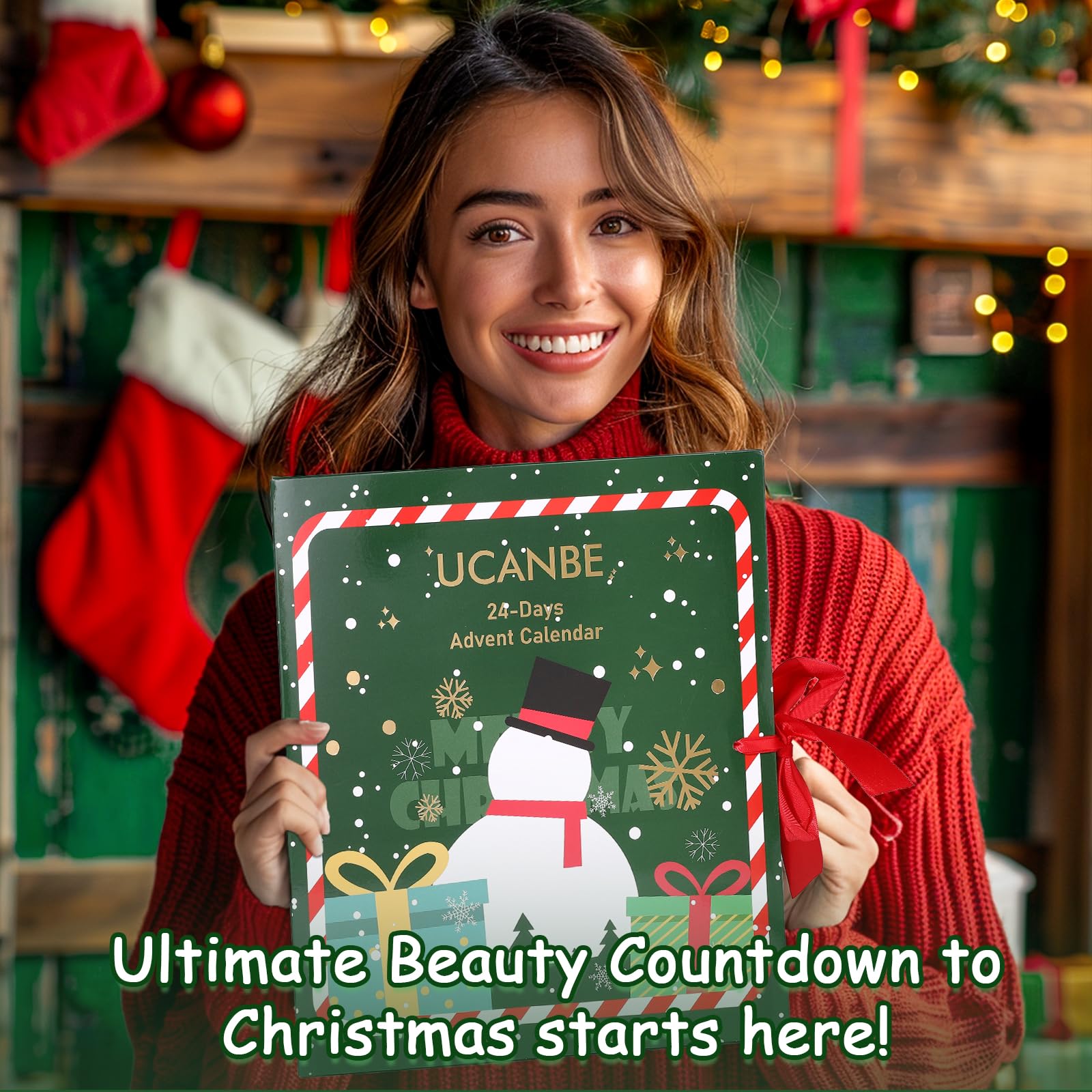 UCANBE Makeup Advent Calendar 2025 for Women Teens Girls, 24 Piece Christmas Holiday Gift Sets, Beauty & Cosmetic Surprises Countdown