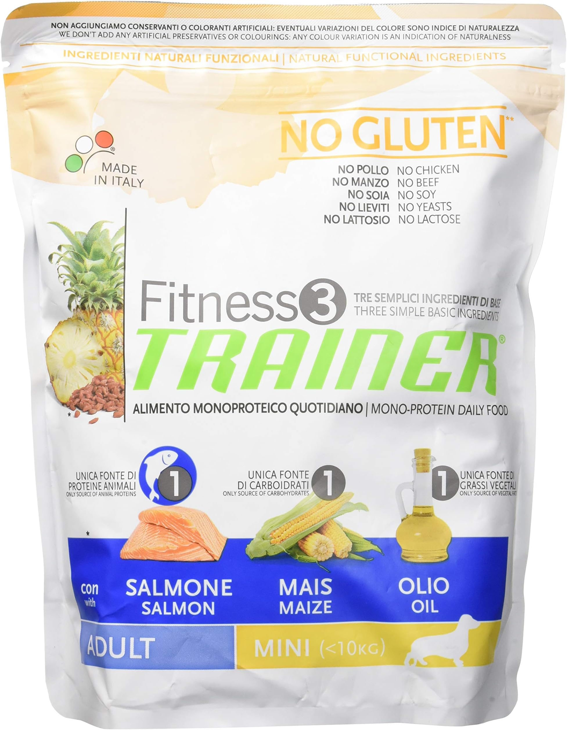 Tr. Fit.3 adult Mini Salmon & Maize No Gluten Gr 800