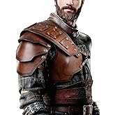YANPLS Medieval Renaissance Knight Leather Shoulder Armor Viking Pauldrons for Men Women Cosplay Costume Brown