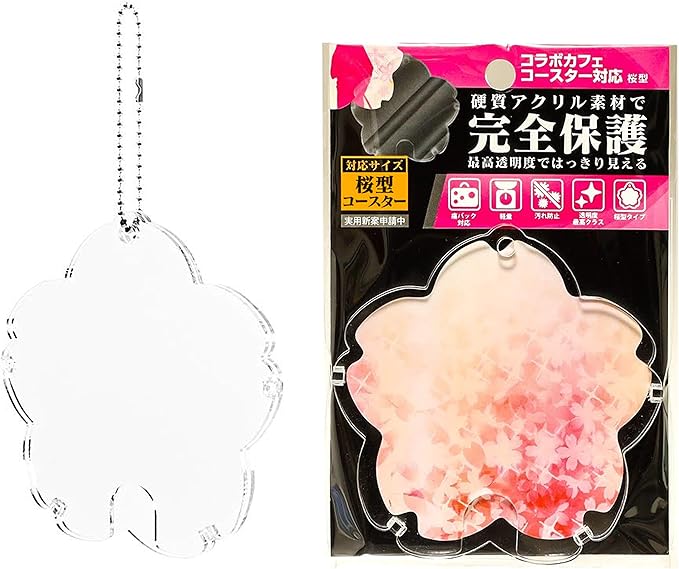 Amazon Co Jp アクリルコースターケース コラボコースター 痛バッグ コースター ディスプレイ キーホルダー 桜型 ホビー