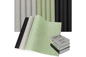KREAPA Book Cloth 10x14 Inches 12pcs Fabric Surface Paper Backside 3 Colors BookCloth for Book Binding, Bookbinding Cloth for Adult DIY Album Cover…