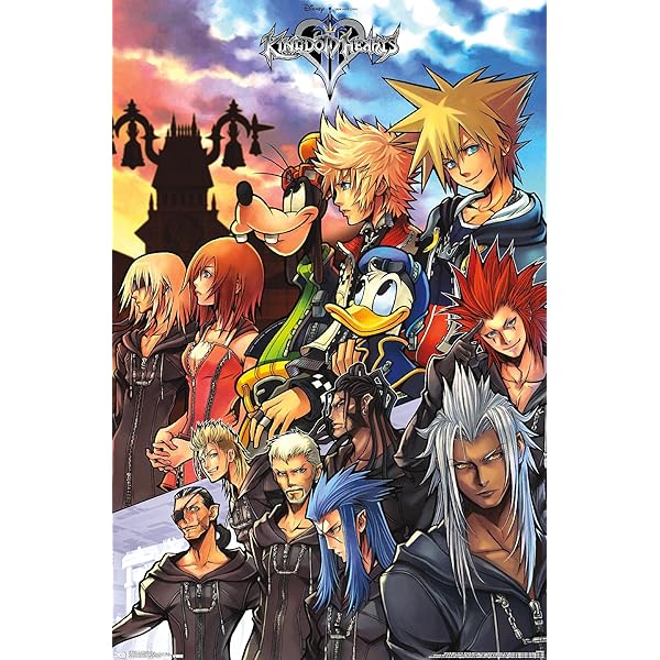 KINGDOM HEARTS II ポスター Amazon.com: Kingdom Hearts II 2 PS2 Framed Print Ad/Poster