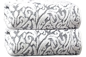 COTTON CRAFT Oversized Bath Sheet - 2 Pack XXL 32x89 - Premium Cotton Sculpted Medallion Jacquard Terry 7 Foot Extra Large Beach Blanket Towel Sheet - Big & Tall - 630 GSM Soft Absorbent Luxury - Navy