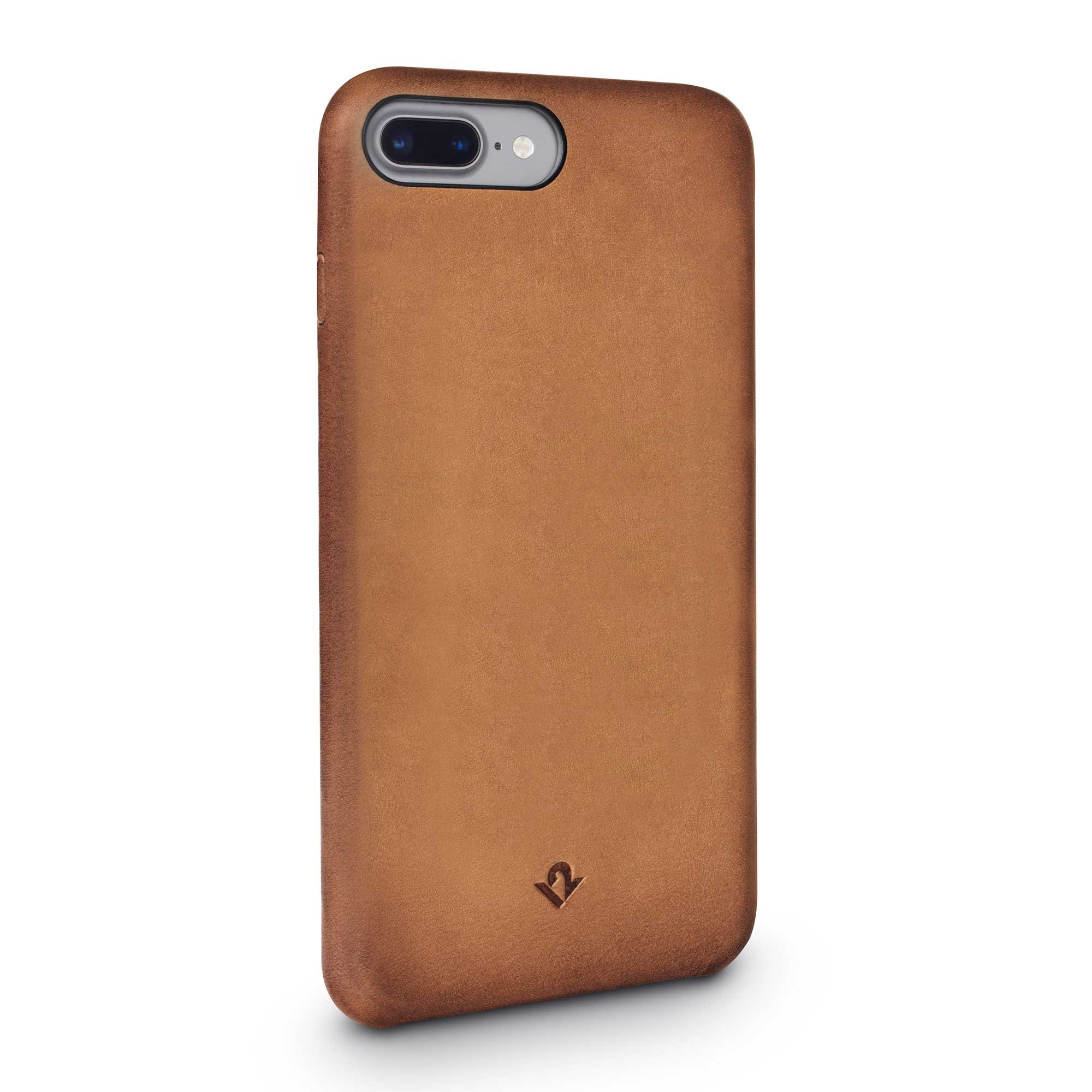 Twelve South Relaxed Leather Case for iPhone 8 Plus/ 7 Plus/ 6 Plus | Hand Burnished Leather Shell (cognac) โ image 1
