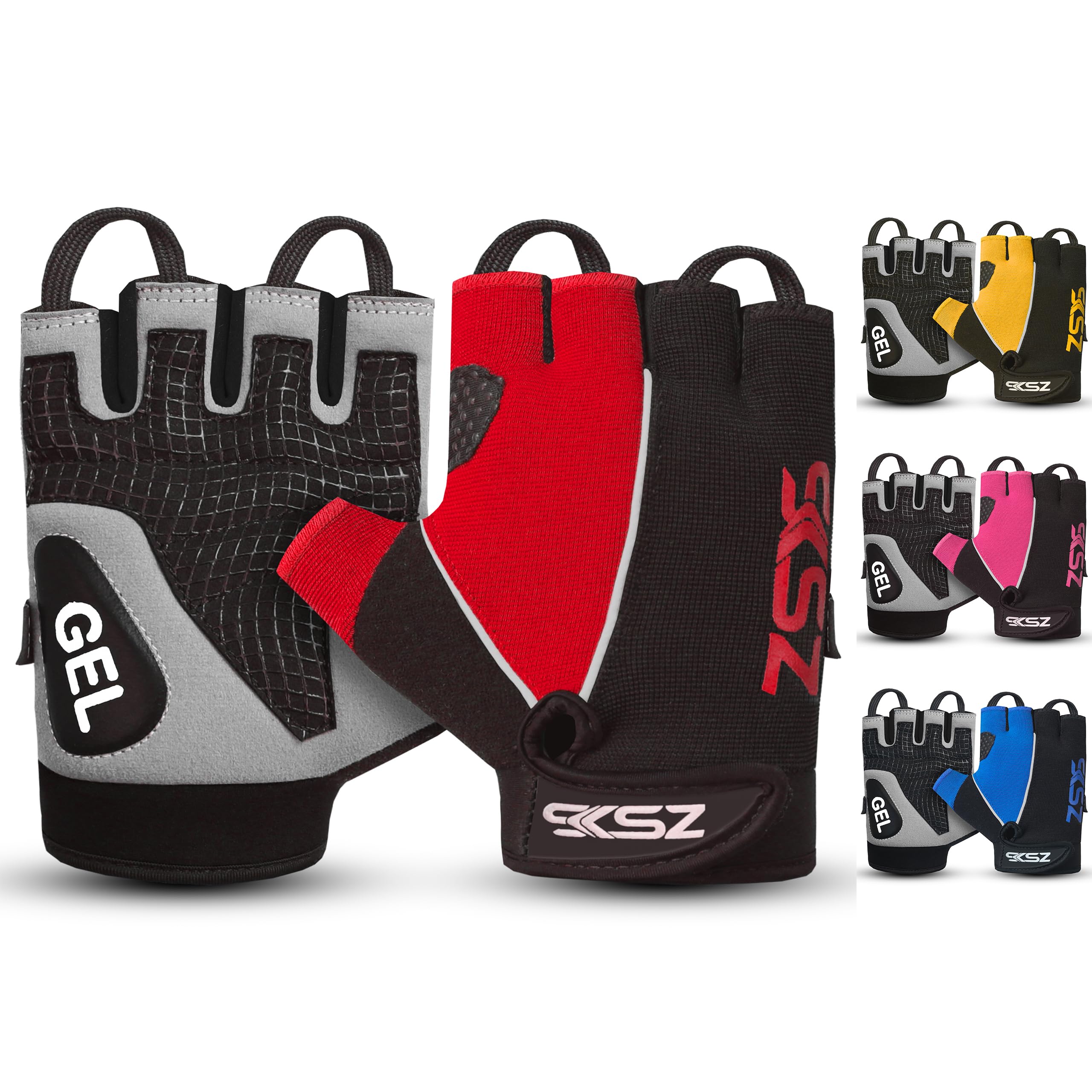 SKSZ LEATHER Gym Gloves Fingerless Gloves Gym Gloves Men with Silicon Padding Lifting Gloves Weightlifting Gloves for Training Fingerless Work Gloves Weight Gloves Leather Fingerless Gloves, Black, S