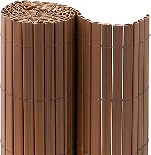 jarolift PVC Sichtschutzmatte Premium Sichtschutz Garten Balkon Terrasse Sichtschutzzaun Balkonverkleidung Zaunblende, 80 x 500cm, Braun