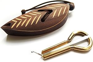 Jew's Harp by P.Potkin in Dark Wooden Case - Mouth Musical Instrument (Jaw Harp) Beautiful Sound, Excellent Quality