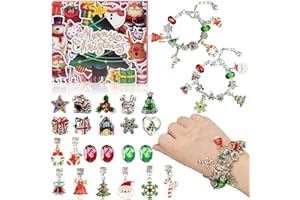 VOVEA Advent Calendar 2024 Girls Kids, DIY Jewelry Charm Bracelet Making Kit, 24 Days Christmas Countdown Advent Calendar Christmas Gifts for Girls Kids Teens Women