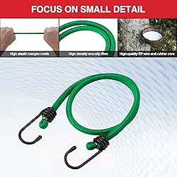 WORKPRO 24 Inch Bungee Cord with Hooks, 4 Pack