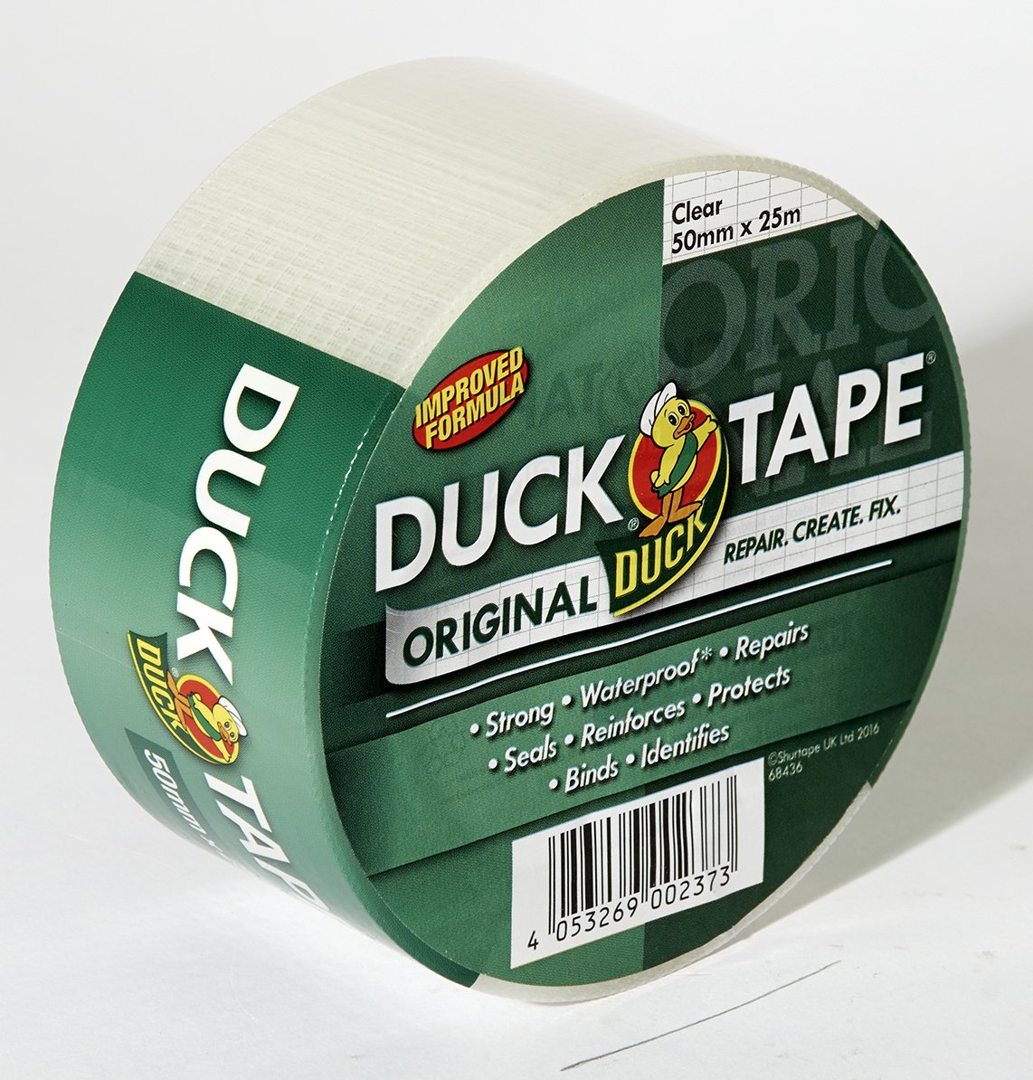 Duck Tape Original Clear, 50mm x 25m, Improved Formula High Strength Waterproof Gaffer and Duct Adhesive Cloth Repair Tape - Image 3