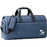 Golkcurx Convertible Garment Bag for travel,Carry on Garment Duffle Bag with Shoe Compartment, Detachable Shoulder Strap - 2 in 1 ， for Men Women