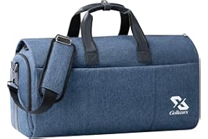 Golkcurx Convertible Garment Bag for travel,Carry on Garment Duffle Bag with Shoe Compartment, Detachable Shoulder Strap - 2 in 1 Suit Bags Suit Travel Bags for Men Women