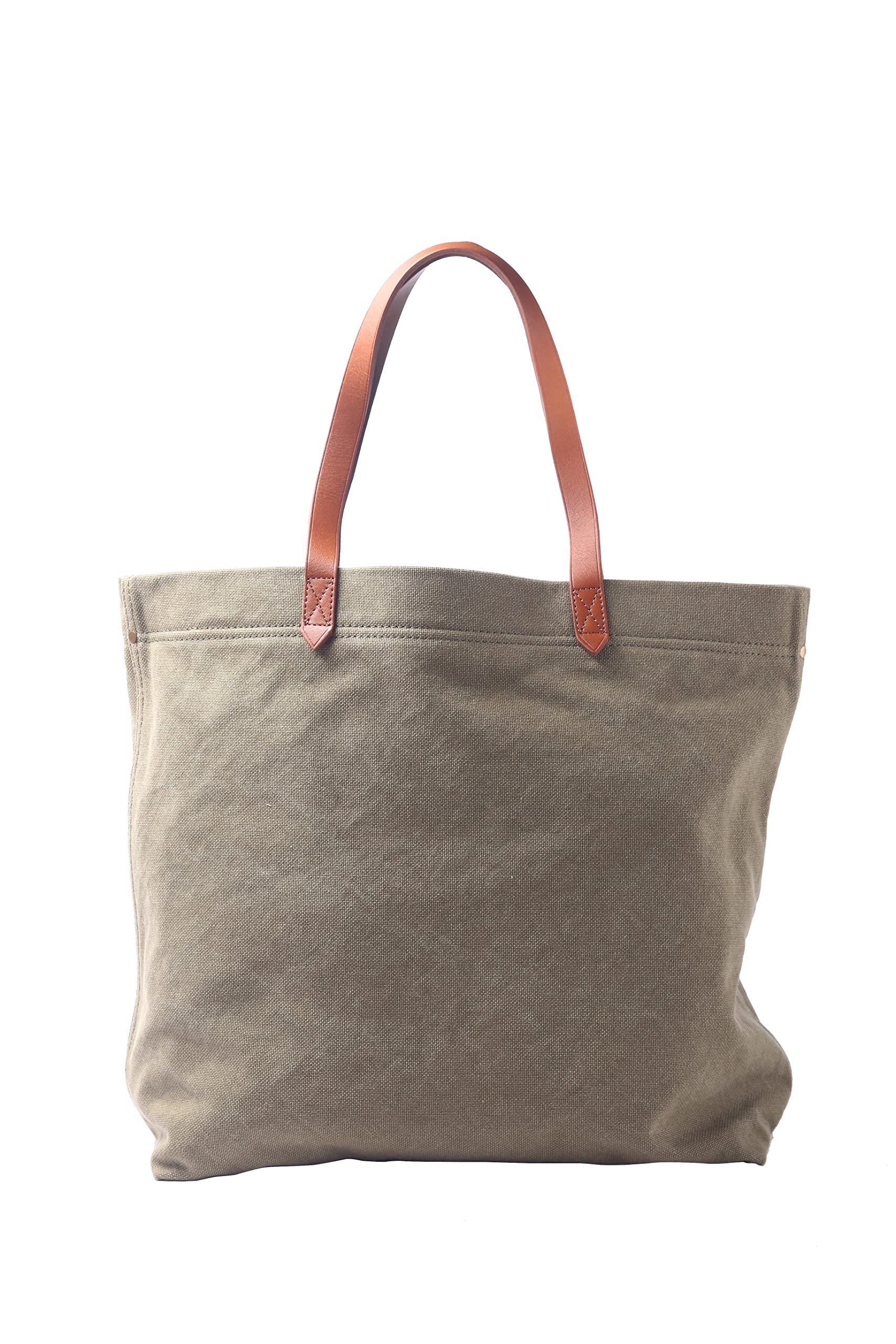 Hannah Bazaar UK Khaki Green Cotton Canvas Large Beach Bag Unisex