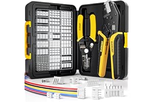 DxCRIMP Crimp Tool Connector Kit, with 24 Types JST-PH 2.0mm + JST-XH 2.5mm Connectors Set, Ratcheting Wire Crimper, Crimping Pliers, Wire Crimp Tool 32-20 AWG for Dupont, KF2510, AMP EI-Serie, Molex