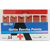 REDLAND Gutta Percha Points (.04 Taper 25 Size) 60 Pcs