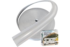 LATCH.IT 7/8" White RV Trim Molding Insert | 100-Foot RV Molding Exterior | UV‑Resistant & Durable RV Vinyl Trim Insert | Vin