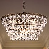 Wellmet Crystal Chandelier Farmhouse 5 Tiers