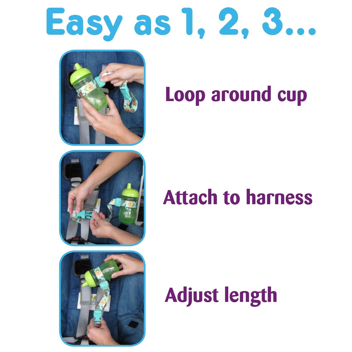 PBnJ Baby SippyPal Sippy Cup Holder Strap Leash Tether (Arrow Gray 2-Pack) : Baby