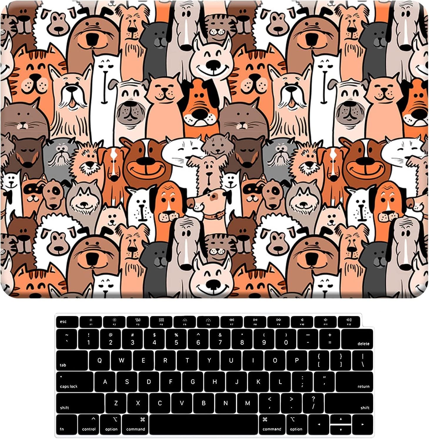 BYCeKe for Macbook Pro 14 inch Case 2026 M5, 2025-2021 M4 M3 M2 M1 A3426 A3427 A3434 A3112 A3185 A3401 A2918 A2992 A2779 A2442, Slim Plastic Hard Case for Mac Book Pro 14+Keyboard Cover,Cute Animals