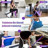 COFOF Resistance Bands Set 4 Levels 1.8m with Carry Bag Fitness Yoga Pilates view 7