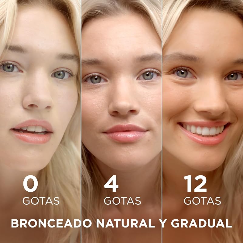 Garnier delial natural bronzer gotas faciais autobronzeadoras com ácido hialurônico e água de coco, 30 ml