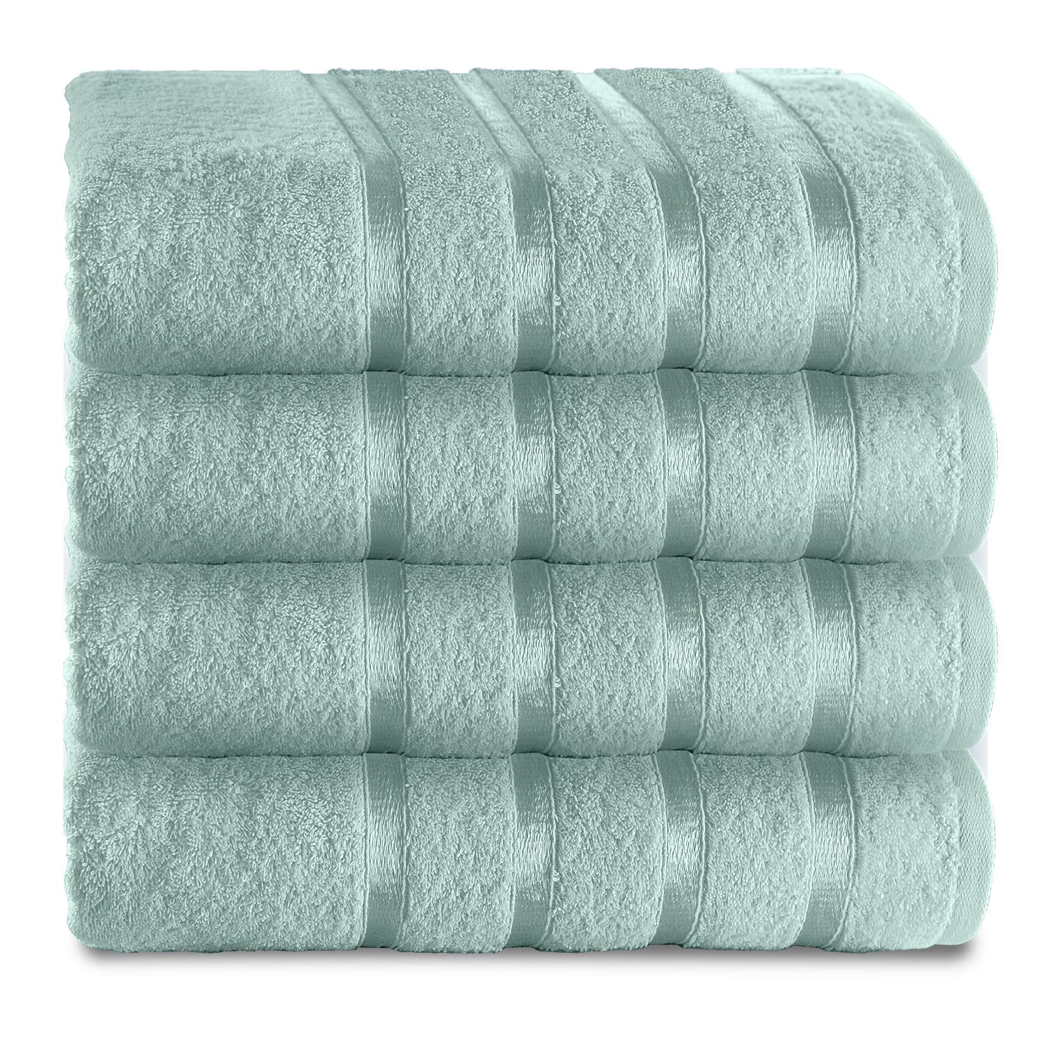 GC GAVENO CAVAILIA Fade Resistant Luxury Towels, Extra Absorbent 100% Ringspun Egyptian Cotton 500 GSM Bathroom Set, Duck Egg, 4PK