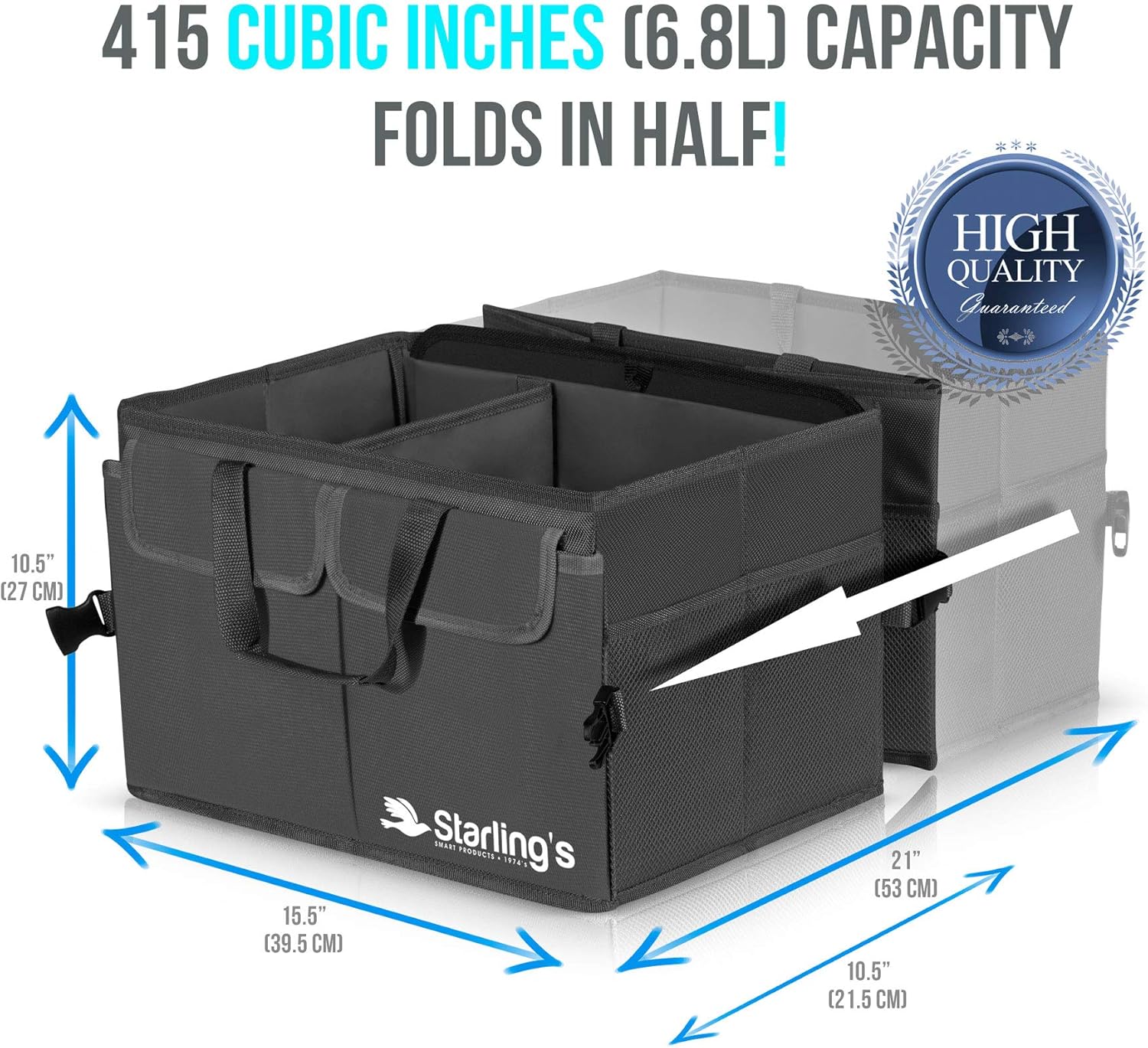 Starling's Car Boot Organiser Bags, Car Trunk Organiser Tidy Organization, Super Strong&Durable, Collapsible - Image 4