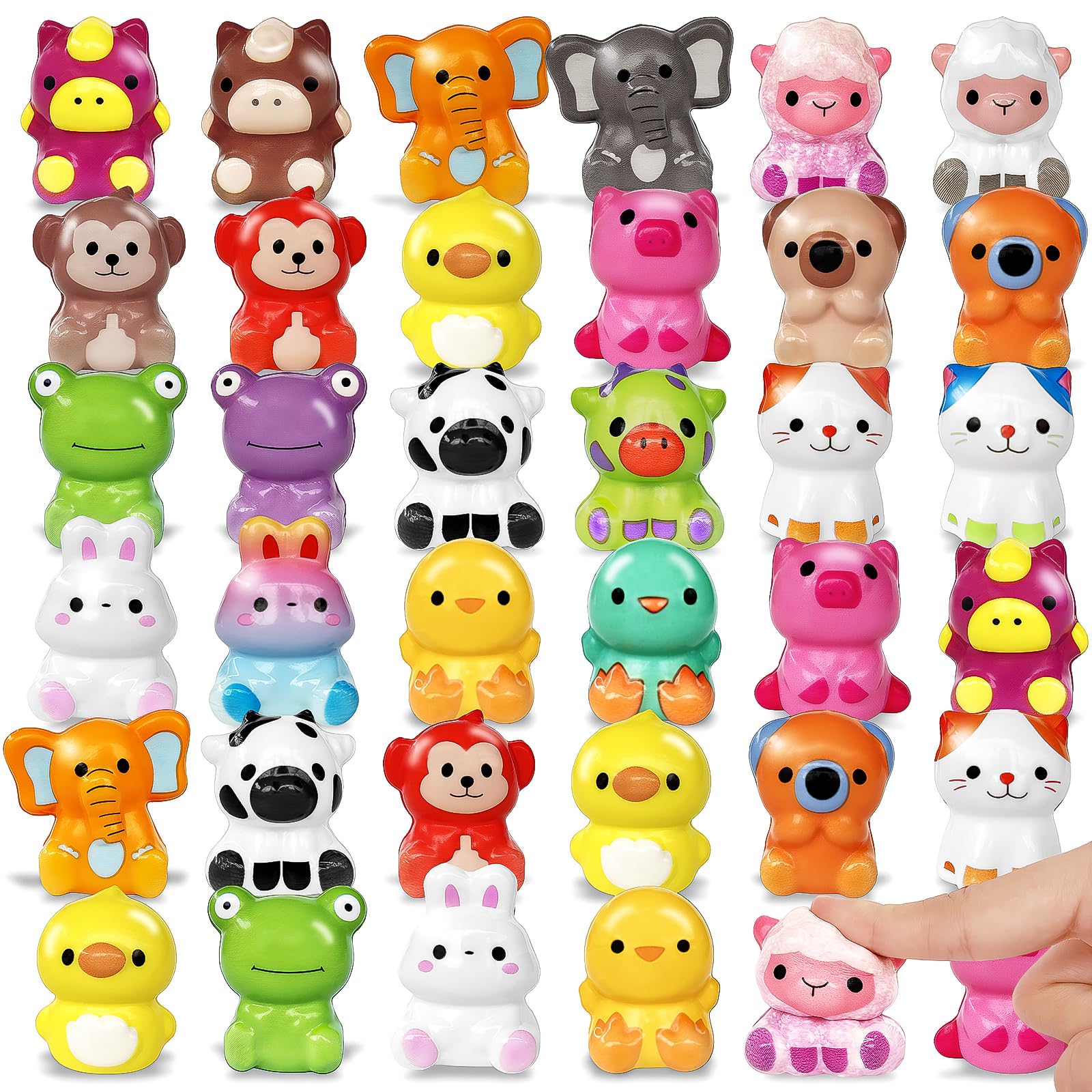 Photo 1 of 36 Pcs Party Favors Filled with Squishy Toys,12 Styles Cute Slow Rising Squishies Toys,Soft Kawaii Animal Stress Relief Toys for Kids,Goodie Bag Pinata Stuffers,Classroom Prizes,Carnival Prizes