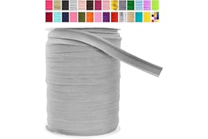 Mandala Crafts Light Gray Maxi Piping Bias Tape with Welting Cord - 1/2 Inch Upholstery Piping Trim for Sewing, Cushions, Sli