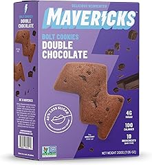 Mavericks Double Chocolate Bolt Cookies - Plant-Based Chocolate Chip Cookies, Plant Based Snack for Kids, Nut Free, 40% Less 