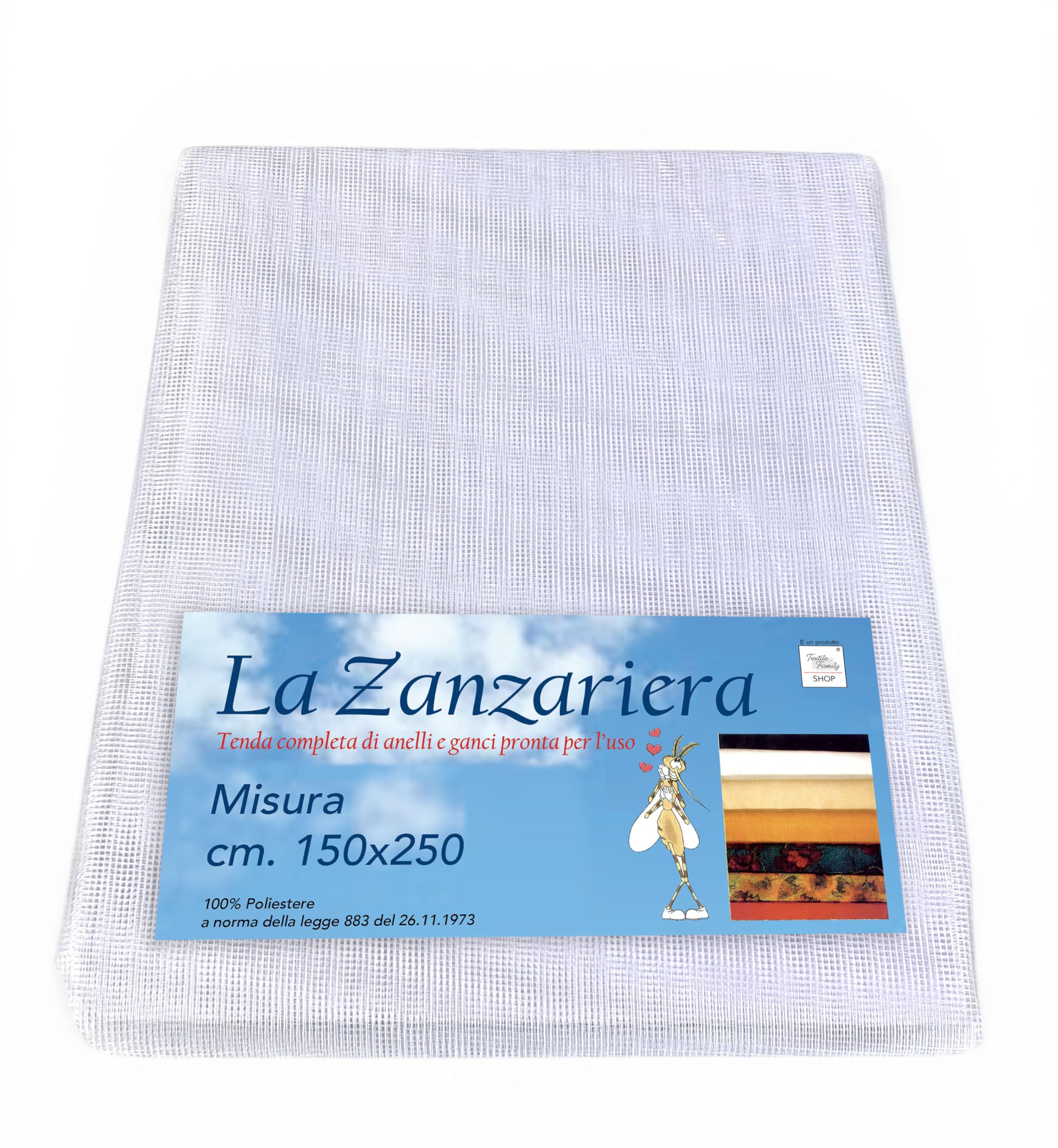 tex family Mosquito net, Polyester, Multicoloured, cm. 150x250