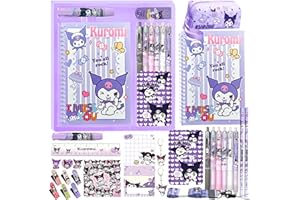 iseainno School Supplies Set Cute Stationery Gift Set Kawaii Back to School Including A5 NotebookPencil CasePens,Stickers,ID Badge holderRuler Eraser Perfect Easter Birthday Gifts for Kids