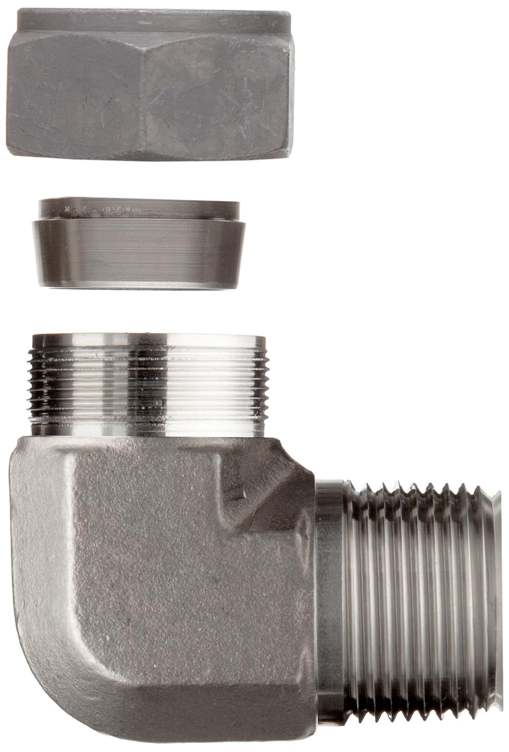 1/2 Tube OD x 1/4 NPT Male Parker CPI 84 CBZSS 316 Stainless Steel