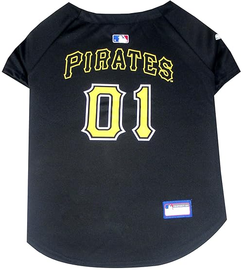 Official MLB Pittsburgh Pirates Pet Jersey for Dogs & Cats, Size X-Small - Stylish Baseball Jersey for Your Furry Fan- Show Off Team Spirit with The Perfect Fan Apparel Gear for Pet, Dog & Cat