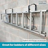 Keypak Lockable Ladder Rack Brackets (2 Pack) Heavy Duty Wall Ceiling Storage view 7