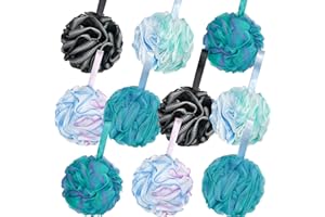 PANXXSEN 10 Pack Bath Sponge Shower Loofahs 40g,Mesh Pouf Bath Scrunchies Body Wash Puff,Body Scrubber Exfoliating Bath Sponge for Women and Men