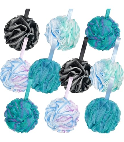 Amazon.com: Shower Loofah Bath Sponge - 3 Pack Large Soft Nylon Mesh Puff  for Body Wash, Loofah Shower Exfoliating Scrubber Pouf for Women and Men,  Full Cleanse, Beauty Bathing Accessories : Beauty