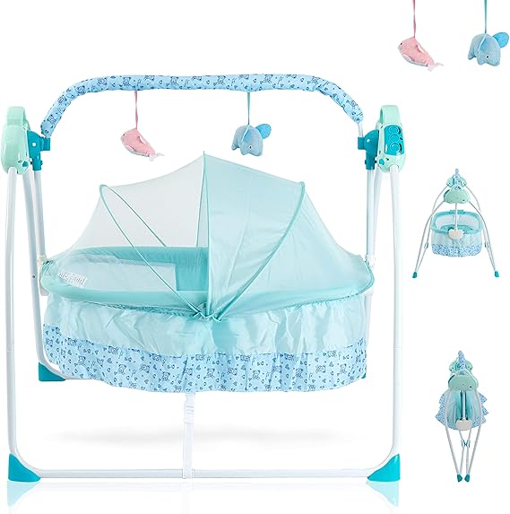 Electric Cradle Baby Swing Infant Bed Cot Crib Rocking Basket Newborn