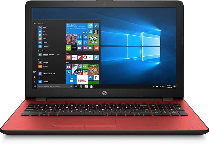 thumbnail image 2 of HP 15.6" HD Laptop - Intel Quad-Core N5000, 4GB DDR4, 128GB SSD, Windows 10 Home - Red 2 of 5