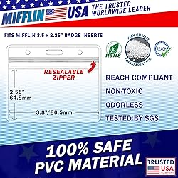 Mifflin-USA Horizontal ID Name Badge Holder