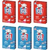 ICEE Singles To Go Variety Pack of 6-3 of Each - Cherry and Blue Raspberry - Zero Sugar Powdered Drink Mix - 6 Sticks Per Box - 36 Servings