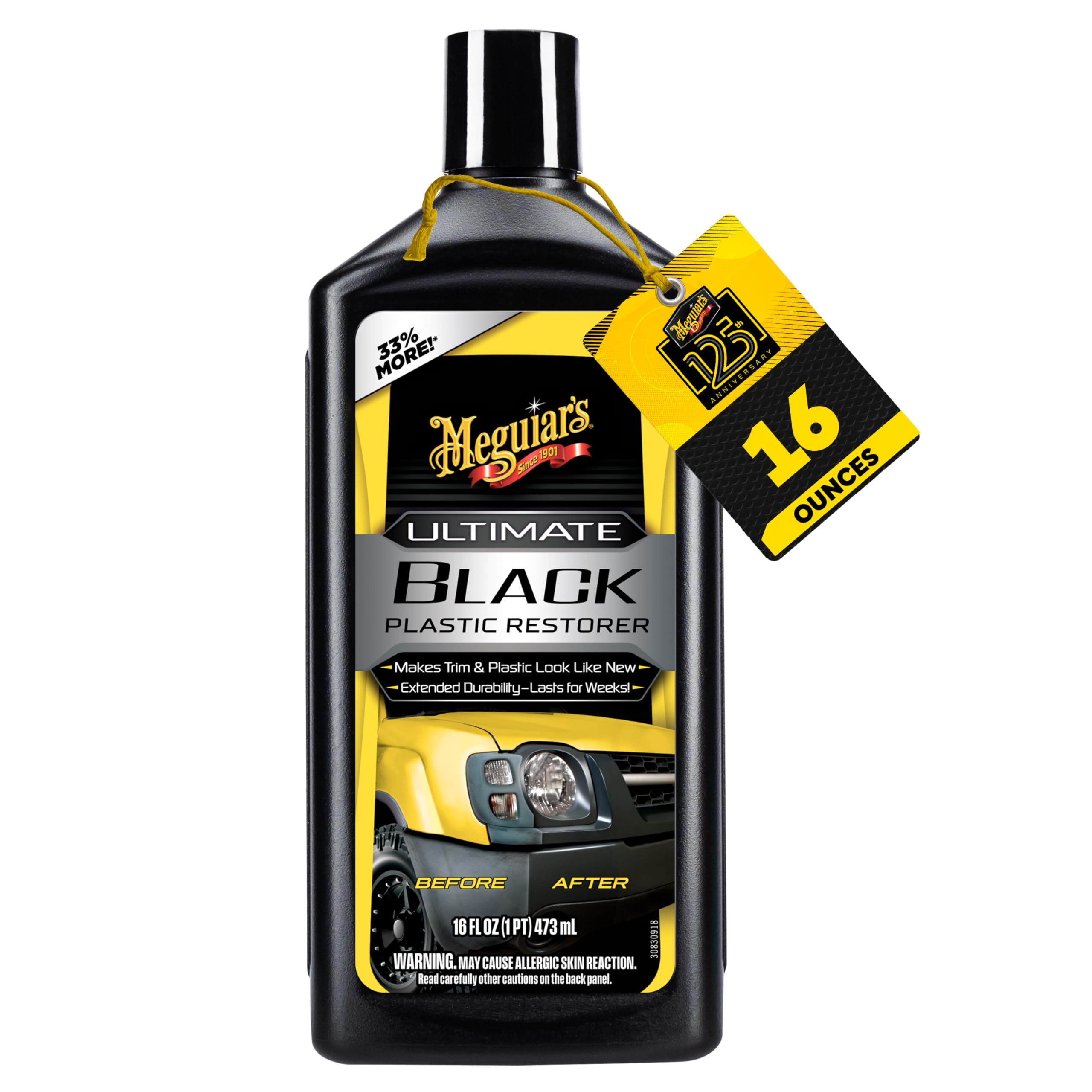 Meguiar's Ultimate Black Plastic Restorer, 16OZ BT, 6/CV