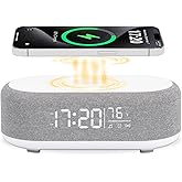 Couperos 4in1 Alarm Clock with Wireless Charging Wireless Speaker Night Light & Temperature Display – Customized Sleep-Wake R