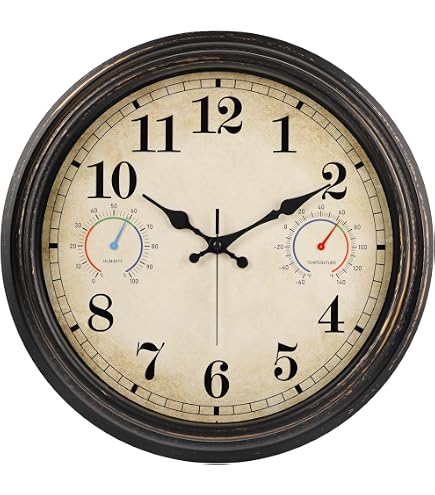 Amazon.com : La Crosse Clock 404-4450 19.7 Inch Indoor/Outdoor