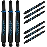 Harrows Darts 3 x Sets of Supergrip Carbon Dart Stems - 9 Dart Shafts in Total - Medium, Midi &amp; Short, Available in Gold, Silver, Red Green and Aqua