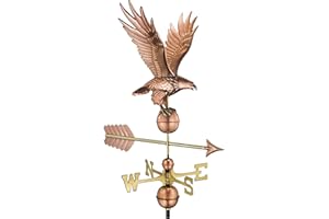 Good Directions Polished Copper Eagle Weathervane – Decorative Rooftop Accent for Barns, Homes, Sheds, and Cupolas – Durable & Handcrafted