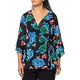 City Chic Women's Plus Size Charlie Print Top