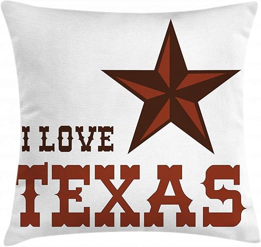 Amazon Com Ambesonne Texas Star Throw Pillow Cushion Cover