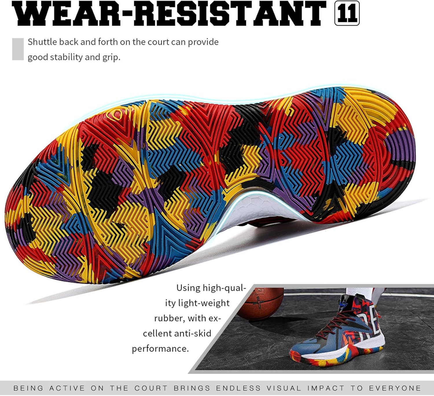  | ASHION Big/Youth Kids' Cool Basketball Shoe Sports Trainers | Basketball