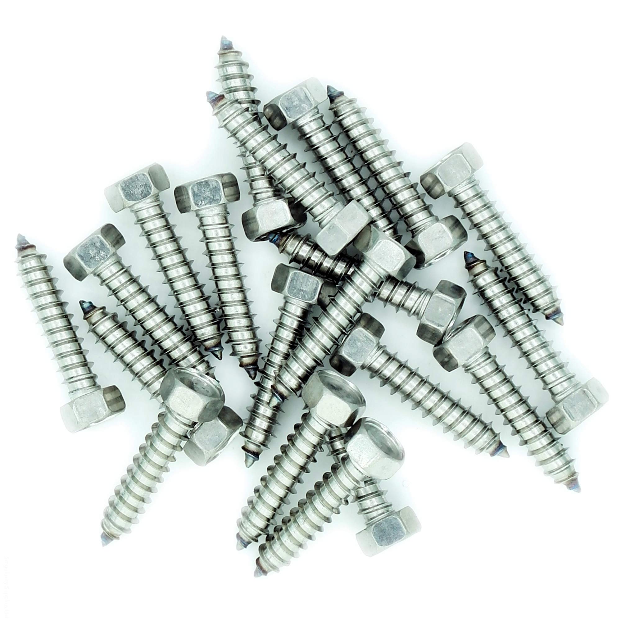 No.8 x 2.4 (4.2mm x 60mm) Hex Self-Tapping Screw - Stainless Steel (A2) (Pack of 20)